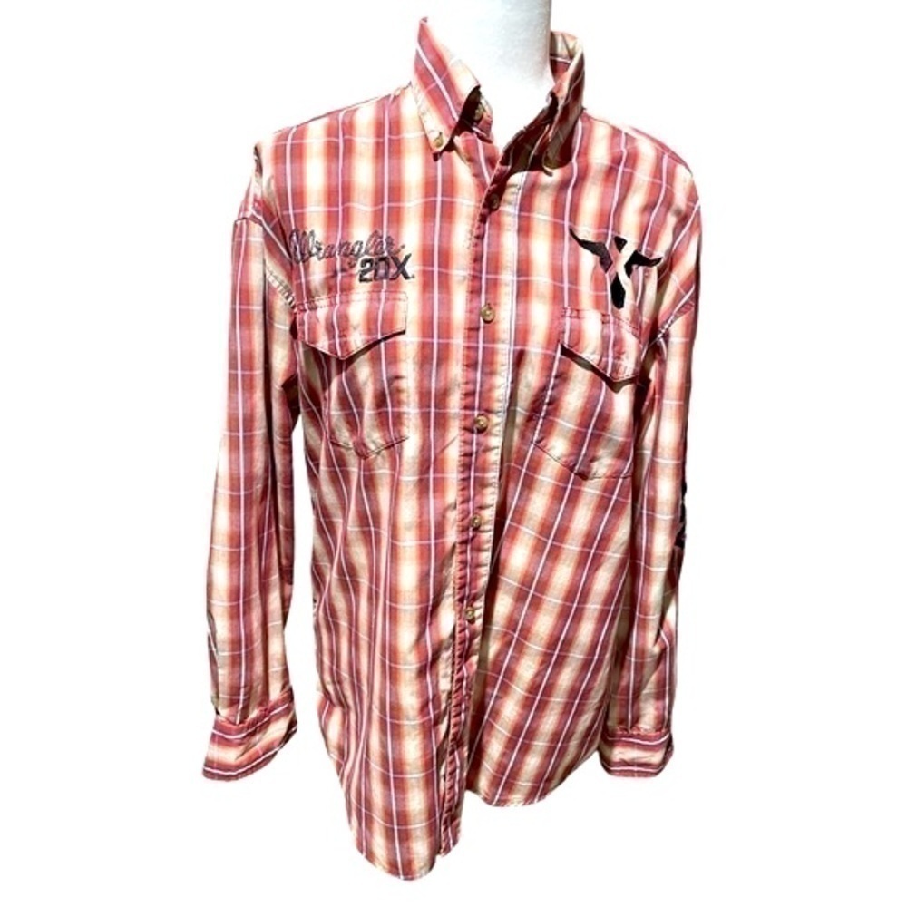 VINTAGE Wrangler 20X Long Sleeve Button Up Western Plaid Shirt